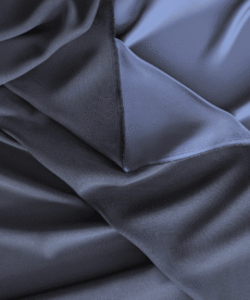 High Twist Polyester Satin Fabric Navy Blue Double Faced 150cm Wide