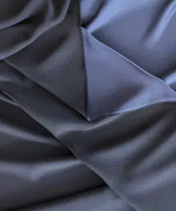 High Twist Polyester Satin Fabric Navy Blue Double Faced 150cm Wide