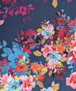 Polyester Lightweight Crepe Fabric Bright And Shadow Floral 145cm Wide