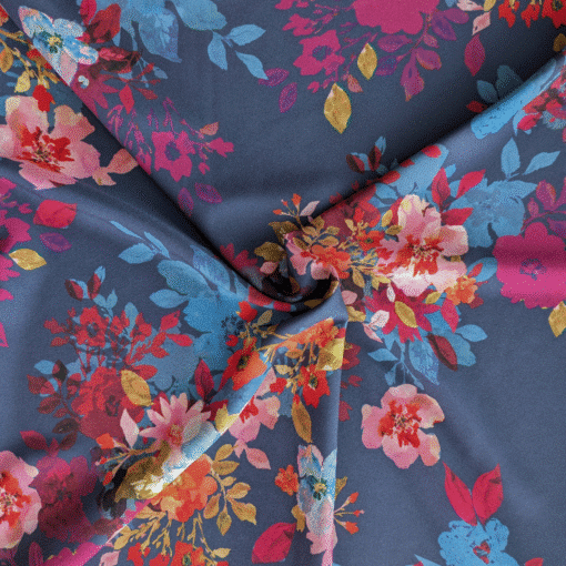 Polyester Lightweight Crepe Fabric Bright And Shadow Floral at More Sewing