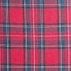 Red Tartan Check Tailoring Fabric | Polyester Viscose Elastane Suiting Material