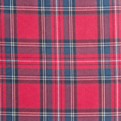 Red Tartan Check Tailoring Fabric | Polyester Viscose Elastane Suiting Material