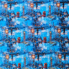 Digital Print London Scene Cotton Fabric | Soft Cotton Material for Dressmaking & Projects