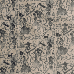 Day Of The Dead Fiesta Cotton Fabric | OEKO TEX Cotton Material for Sewing Projects