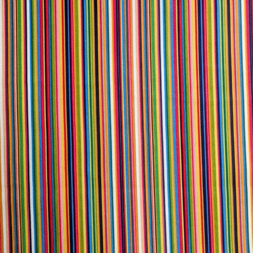 Digital Print Multi Stripe Cotton Corduroy Fabric | Soft Needlecord Material for Dressmaking