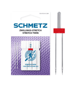 Schmetz Stretch Twin Sewing Machine Needle - 4mm