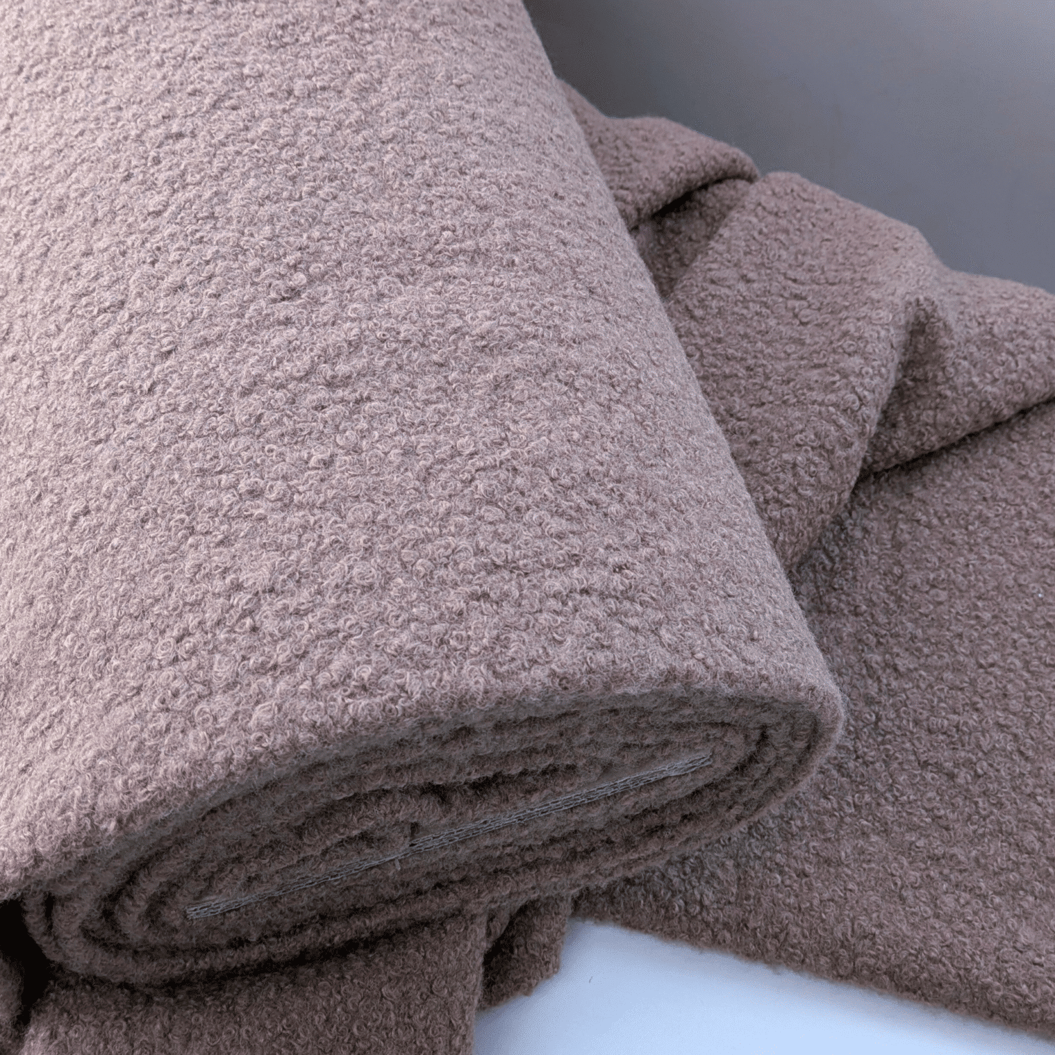 Polyester Boucle Fabric - Camel - 150cm Wide