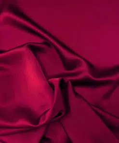 High Twist Polyester Satin Fabric Burgundy Double Faced 150cm Wide