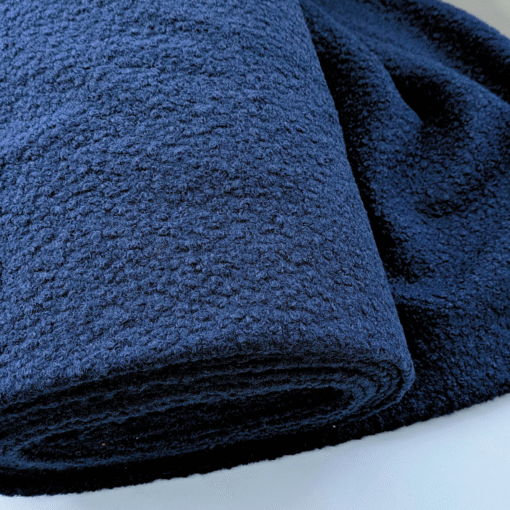 Polyester Boucle Fabric - Navy Blue