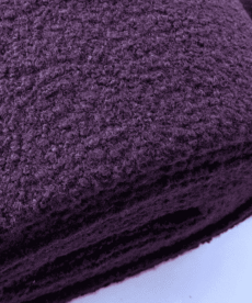 Wine Red Boucle Fabric | Soft Polyester Boucle Coating Material | 145cm Wide
