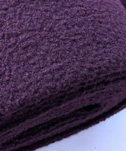 Wine Red Boucle Fabric | Soft Polyester Boucle Coating Material | 145cm Wide