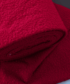 Polyester Boucle Fabric Red 150cm Wide