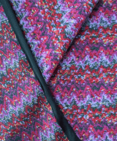 Zig Zag Warm Coating Knitted Fabric