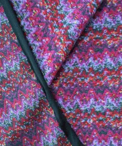 Zig Zag Warm Coating Knitted Fabric