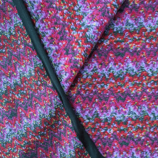 Zig Zag Warm Coating Knitted Fabric