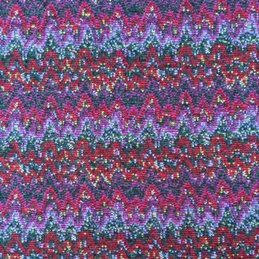 Zig Zag Warm Coating Knitted Fabric