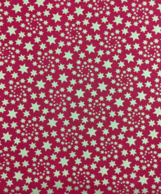 Cotton Fabric Christmas Gold Stars Swirl on Red 140cm Wide