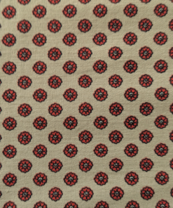 Flower Spots on Beige Bengaline Stretchy Fabric 140cm Wide