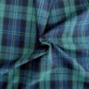 Cotton Fabric Mediumweight Black Watch Tartan Blue & Green 145cm Wide