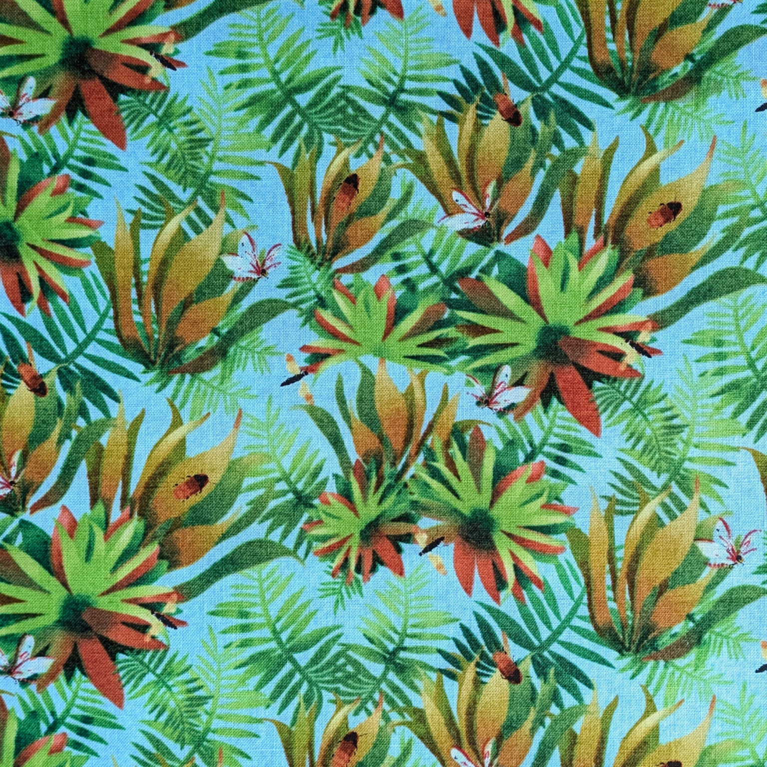 Jungle Leaves Cotton Fabric 110cm Wide