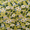 Flowers On Yellow Modal Cotton Jersey Fabric 150cm Wide