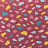 Cotton Jersey Fabric Organic Shapes On Raspberry 150cm Wide