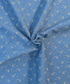 Anchor Print 100% Cotton Poplin Fabric