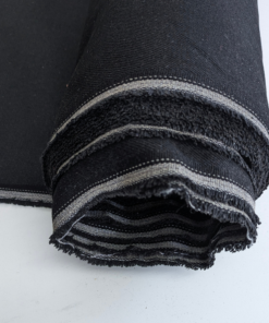 Jet Black Denim Fabric 14oz Heavy Weight Cotton Jeans Fabric Extra Wide 180cm