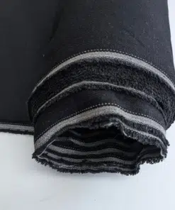 Jet Black Denim Fabric 14oz Heavy Weight Cotton Jeans Fabric Extra Wide 180cm