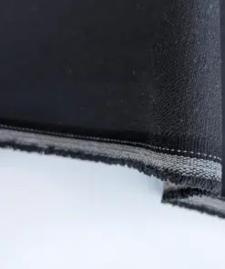 Alternative view of 14oz Jet Black Rigid Cotton Denim Fabric Jeans Material Sold By The Half Metre
