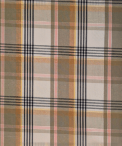 Check Fabric With Lurex Gold Metallic Thread Dressmaking Designer Deadstock