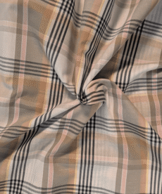 Check Fabric With Lurex Gold Metallic Thread