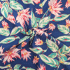 Twist fabric of Large Floral Print 100% Cotton Seersucker Fabric Ex-Designer Deadstock