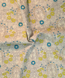Line Drawn Floral 100% Pima Cotton Lawn Fabric