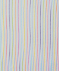 Multi-Coloured Stripe 100% Cotton Shirting Fabric Ex-Designer Deadstock