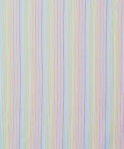 Multi-Coloured Stripe 100% Cotton Shirting Fabric Ex-Designer Deadstock