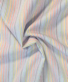 Multi-Coloured Stripe 100% Cotton Shirting Fabric Ex-Designer Deadstock