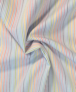 Multi-Coloured Stripe 100% Cotton Shirting Fabric Ex-Designer Deadstock 6 Multi-Coloured Stripe 100% Cotton Shirting Fabric Ex-Designer Deadstock