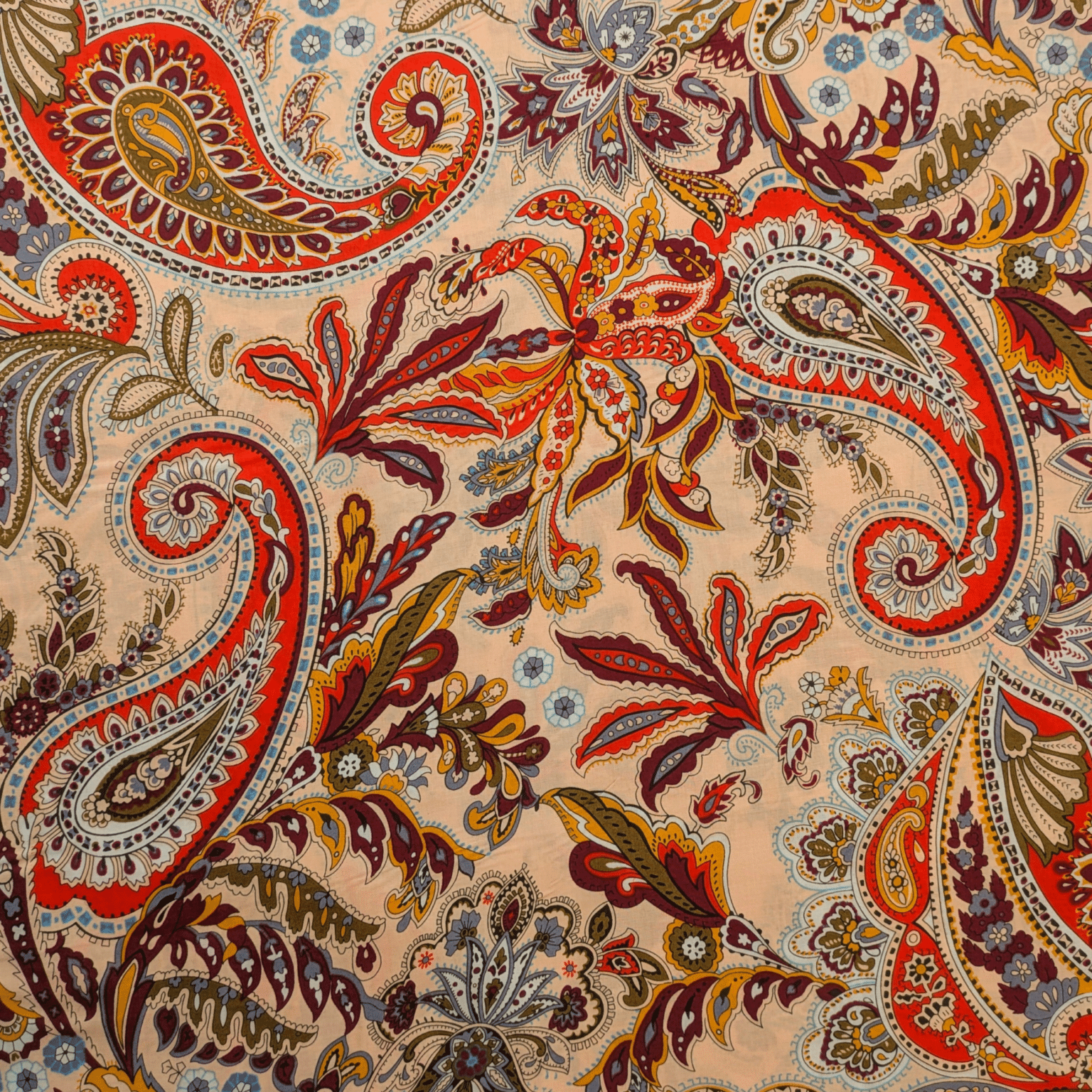 Wild Paisley 100% Pima Cotton Lawn Fabric