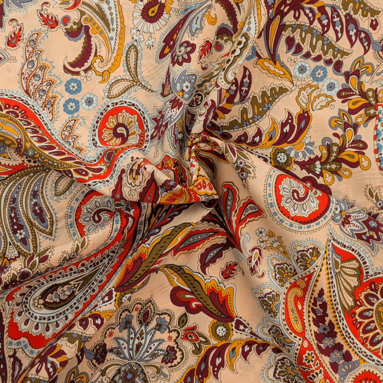 Wild Paisley 100% Pima Cotton Lawn Fabric