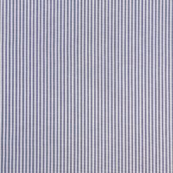 Blue and White Striped 100% Cotton Shirting Fabric Designer Deadstock