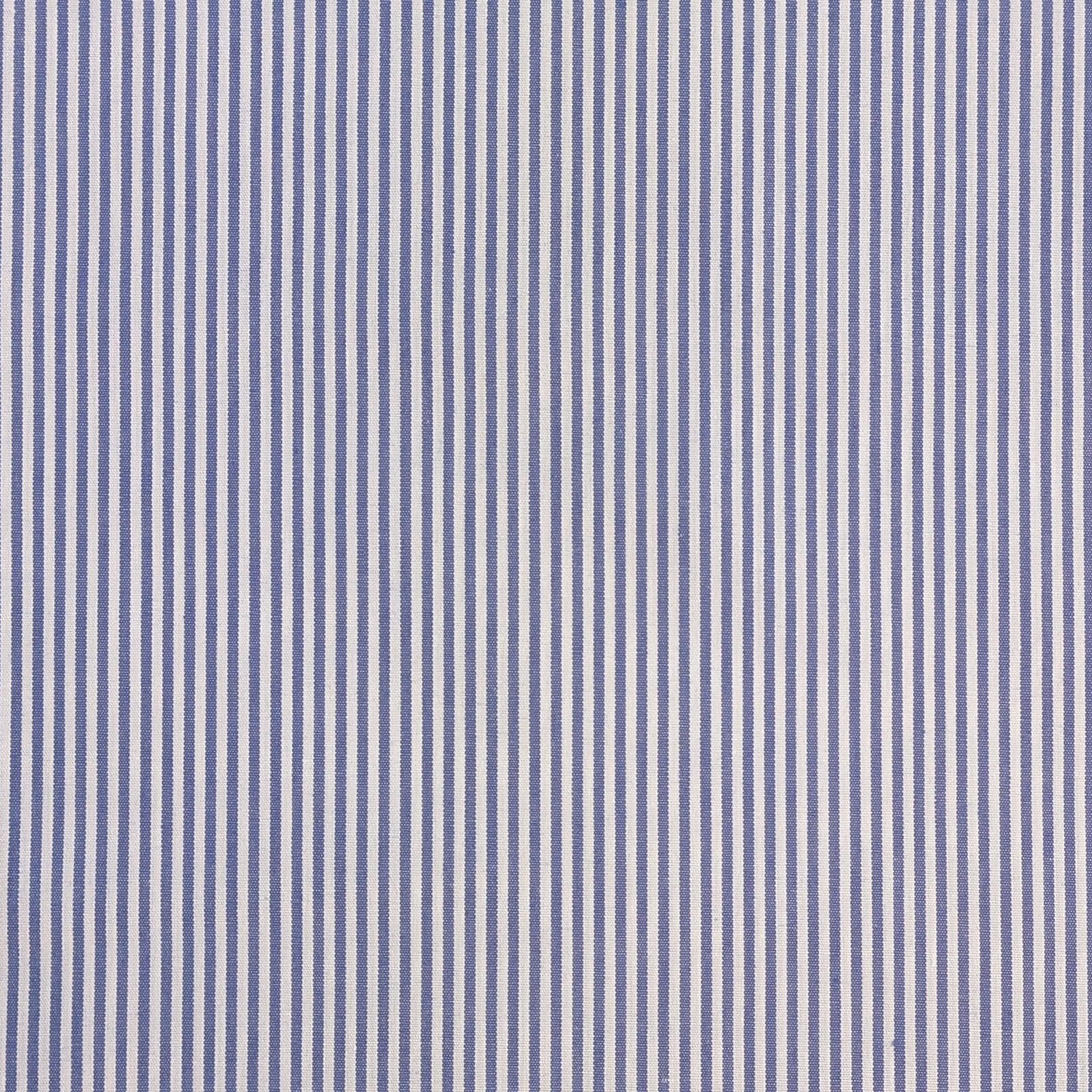 Blue and White Striped 100% Cotton Shirting Fabric Designer Deadstock 1 Blue and White Striped 100% Cotton Shirting Fabric Designer Deadstock