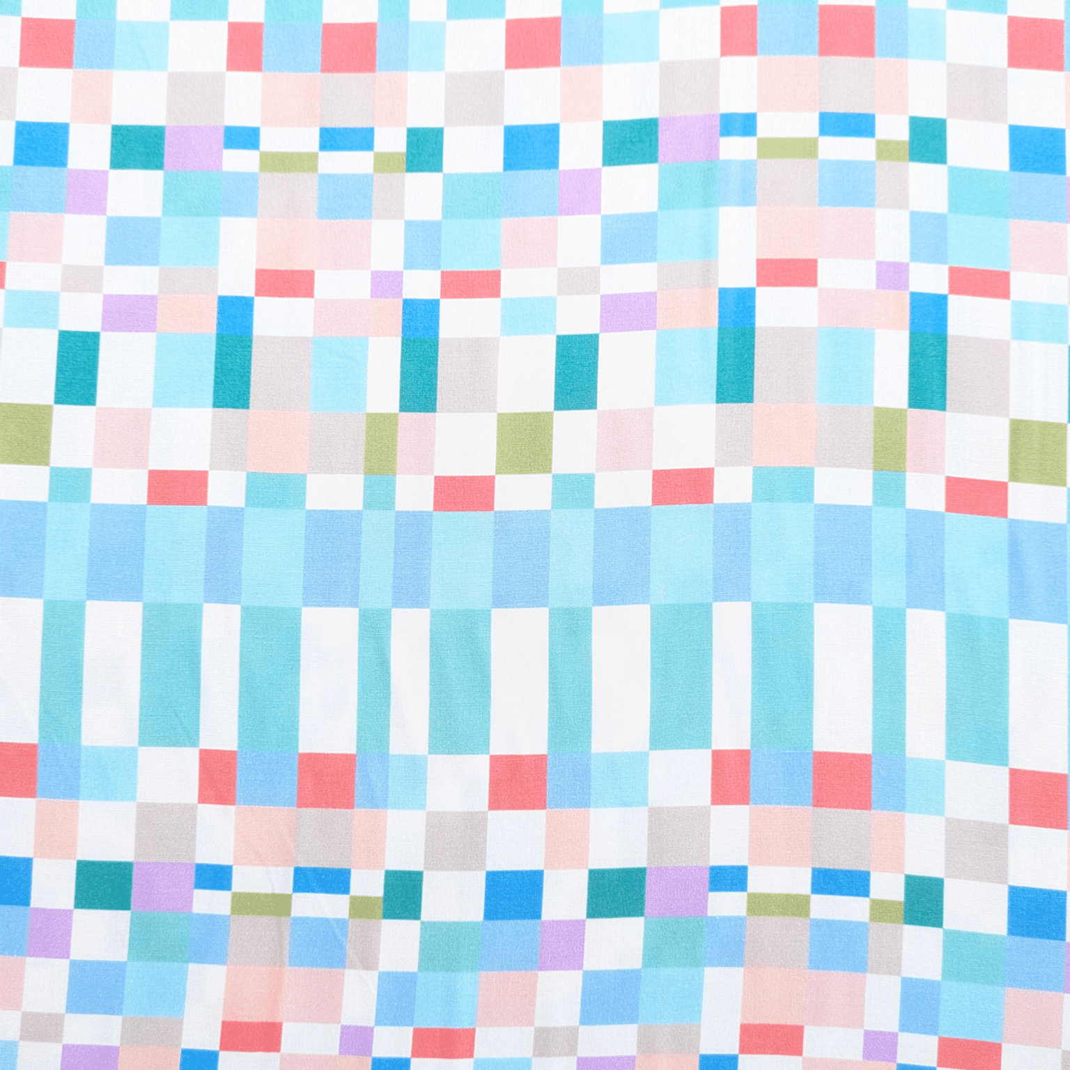 Blocks Design Viscose Fabric Digital Print 140cm Wide