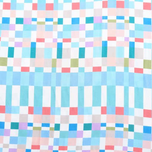 Blocks Design Viscose Fabric Digital Print 140cm Wide