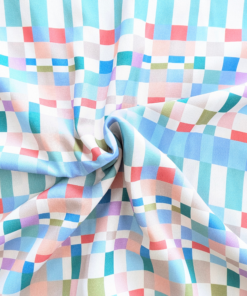 Blocks Design Viscose Fabric Digital Print 140cm Wide