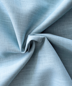 Azure Blue Washed Linen Fabric 100% Linen Breathable Dress Material 136cm Wide