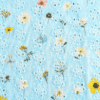 Blue Botanical Print Broderie Anglaise Cotton Fabric 130cm Wide
