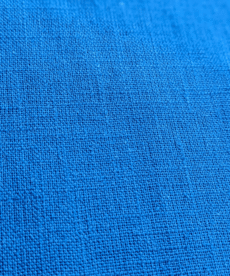 Bright Blue Washed Linen Fabric 100% Linen Breathable Dress Material 136cm Wide
