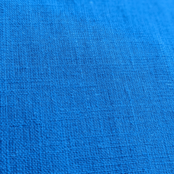 Bright Blue Washed Linen Fabric 100% Linen Breathable Dress Material 136cm Wide