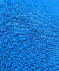 Bright Blue Washed Linen Fabric 100% Linen Breathable Dress Material 136cm Wide